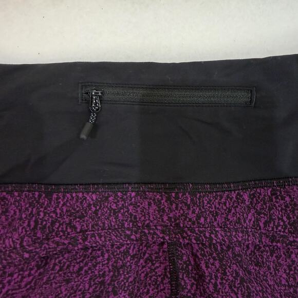 Lululemon Run Times Shorts 4" Inseam Purple Black Lined Running Athletic Size 4 - Picture 7 of 8